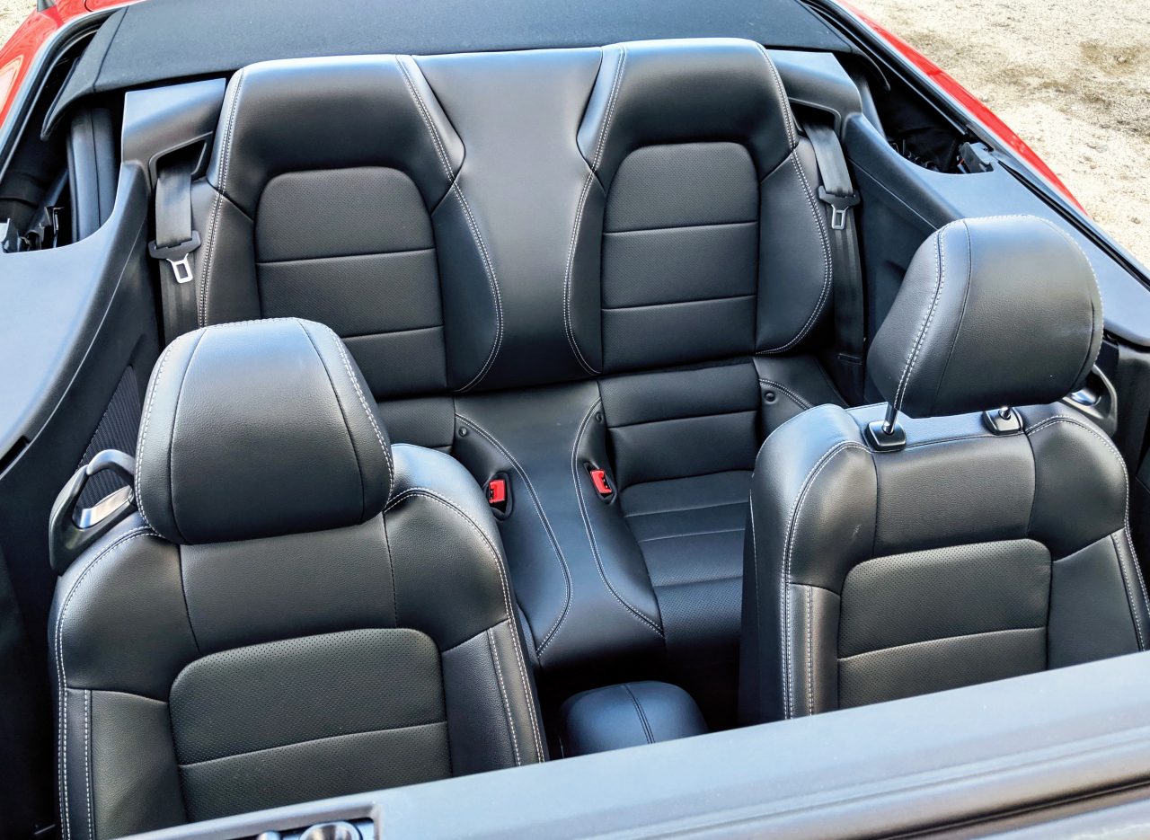 2019 mustang premium convertible rear seat legroom