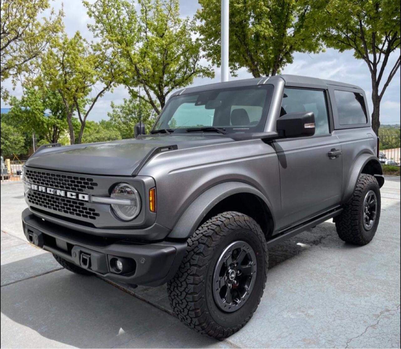 matte gray wrapped bronco